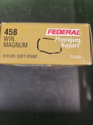 Federal Premium Safari 458 Win Mag 20/bx - P458B