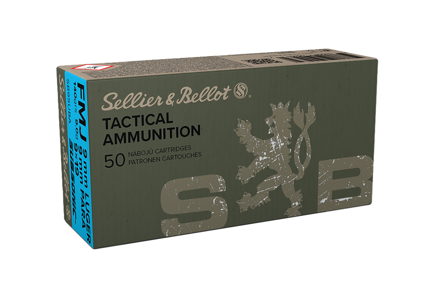 Sellier & Bellot 9mm Luger 140gr Subsonic FMJ 50-round box