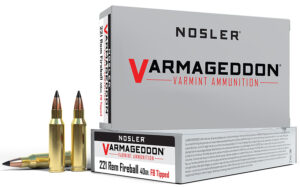 Nosler 65125 Varmageddon 221 Rem Fireball 40gr Flat Base Tipped 20 Per Box
