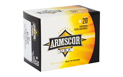Armscor .45 ACP 230 gr JHP ammunition 20-round box