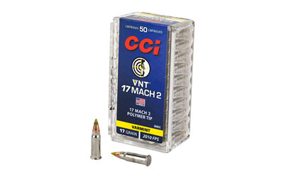 CCI Ammunition .17 Mach 2 17gr HP Brass – 50rd