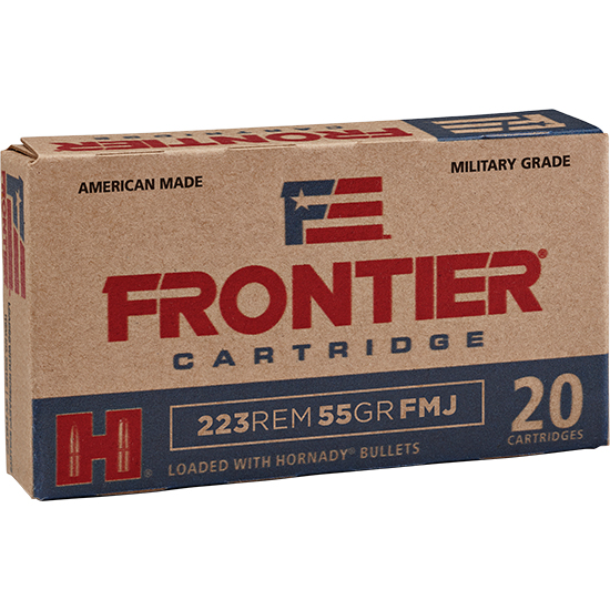 Hornady Frontier .223 Rem 55 gr FMJ ammunition 20rd box