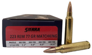 Sierra MatchKing 223 Remington 77gr HPBT Folds of Honor ammunition box