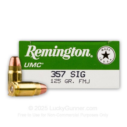 Remington UMC 357 Sig 125 gr Full Metal Jacket (FMJ) 50 Bx - 23734