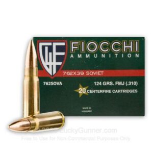 Fiocchi 7.62x39mm Soviet 124gr FMJ Ammunition 20 Round Box - 762SOVA