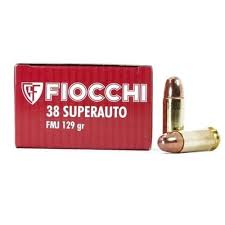 Fiocchi Range Dynamics 38 Super Ammo 129 Grain Full Metal Jacket 50/bx - 38SA