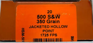 HSM 500 S&W 350GR JHP 20/bx - HSM-LAP-500SW1N