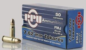PPU Prvi Partizan 7.62x25mm Tokarev 85 gr FMJ 50-round box