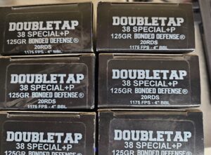 DOUBLE TAP 38 SPECIAL +P 125GR BONDED DEFENSE 20/bx - 38SP125CE