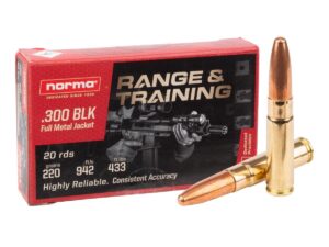 Norma Range & Training 300 Blackout Ammo 220 Grain Full Metal Jacket 20/bx - 601804287