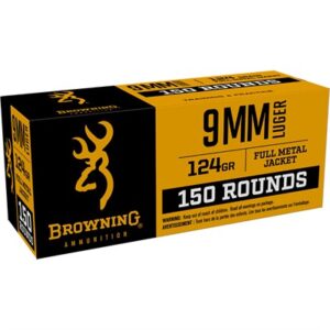 Browning 9mm Luger 124gr FMJ ammunition 150-round box