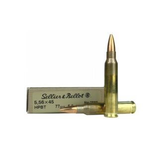 Sellier & Bellot Tactical 5.56x45 mm NATO Ammo 77 Grain Hollow Point Boat Tail 20/bx - SB556C-2888