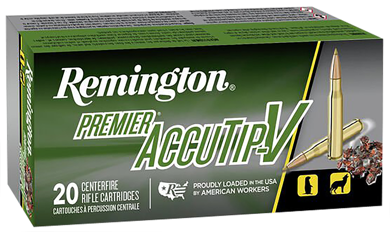 Remington Ammunition 29172 Premier Accutip-V 221RemFireball 50gr AccuTip V Boat Tail 20 Per Box/10 Case