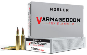 Nosler 65105 Varmageddon  17Rem 20gr Flat Base Tipped 20 Per Box/20 Case