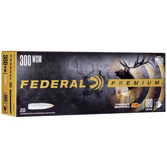 Federal Premium Vital-Shok .300 WSM 180gr Trophy Bonded Tip ammunition 20rd box