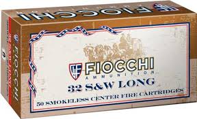 Fiocchi Cowboy Action 32 S&W Long Ammo 97 Grain Lead Round Nose Flat Point 50/bx – 32SWLL