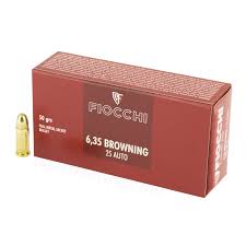 Fiocchi 6,35 Browning 25 ACP AUTO Ammo 50 Grain Full Metal Jacket 50/bx - 25AP 10 box limit please!
