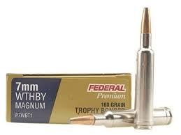 FEDERAL PREMIUM 7MM WEATHERBY MAG 160GR TROPHY BONDED BEAR CLAW