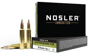 Nosler E-Tip 30 Nosler Ammo 180 Grain Nosler Expansion Tip (E-Tip) Polymer Tip Lead Free Box of 20 - 40330