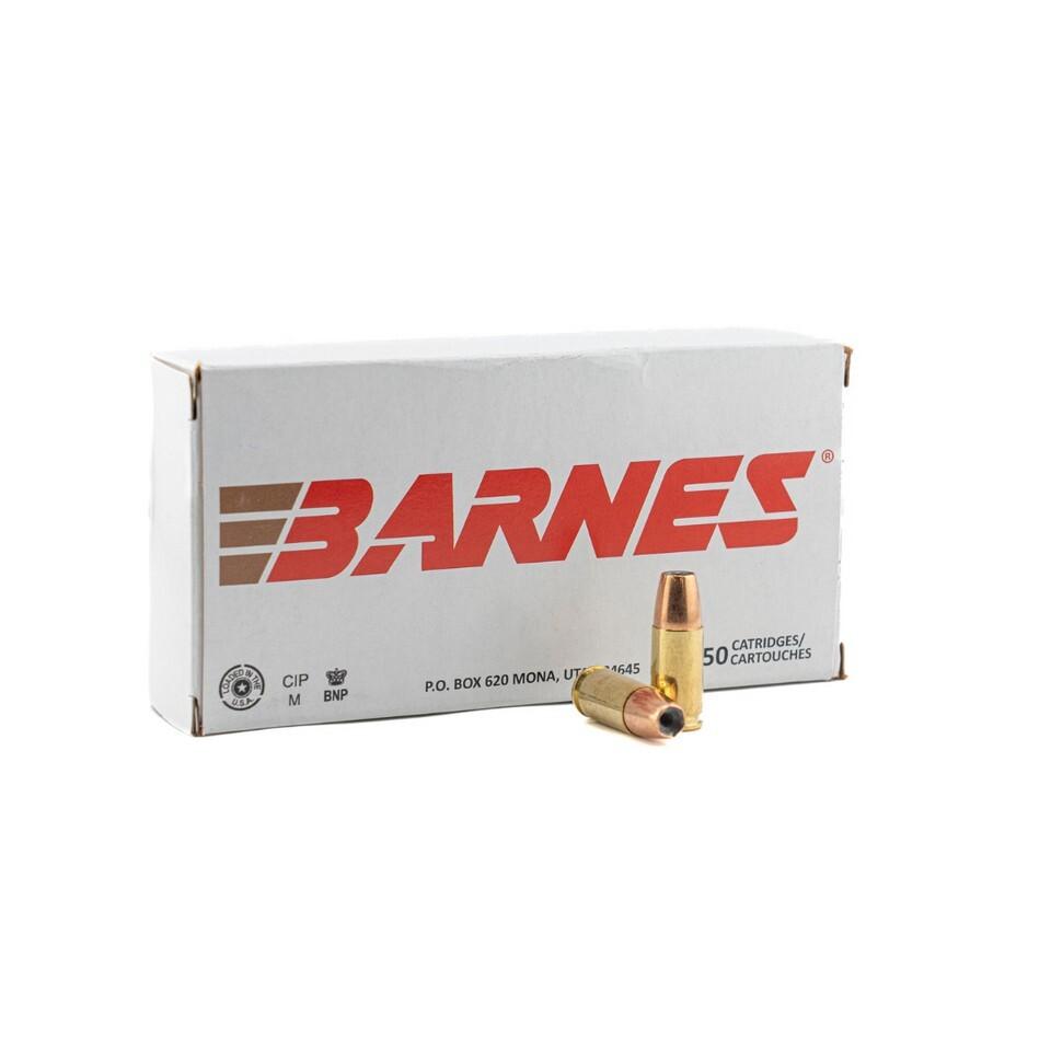 Barnes BAR DEFENSE 9mm 124gr Sierra Jacketed Hollow Point ammunition 50-count box