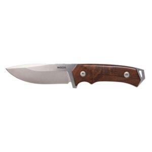 WOOX Rock62 Fixed Knife 4-1/4" Drop Point Blade Walnut