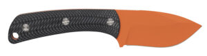Browning 3220499B Back Country Small 2.75" Fixed Deep Belly Skinner Plain Blaze Orange Ceramic D2 Steel Blade, Black G10 Handle