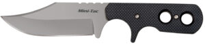 Cold Steel CS49HCFZ Mini Tac Bowie 3.63" Fixed Clip Point Plain Stonewashed 8Cr13MoV SS Blade, 3.25" Griv-Ex Handle