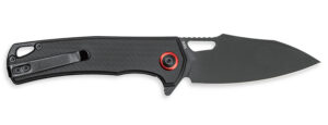 CobraTec Knives CTWOLVERINEGRN Wolverine  3.13" OTF Drop Point Plain Black TiCN D2 Steel Blade, 4.25" Black Textured G10 Handle