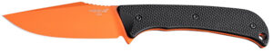 Hogue 35864 Extrak 3.30" Fixed Clip Point Plain Blaze Orange Cerakote CPM M4 Tool Steel Blade, Black Textured G10 Scales Handle