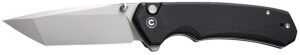 Civivi Knives C19059C-1 Brazen  3.46" Folding Tanto Plain Stonewashed D2 Steel Bladen Black Textured G10 Handle