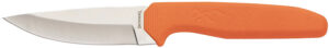 Browning 3220554 Sharp Ridge Skinner 3.50" Fixed Drop Point Plain 8Cr13MoV SS Blade, Orange Anti-Skid Rubber Handle
