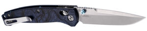 Hogue 24456 Mysto 3.40" Folding Clip Point Plain Black Stonewashed CPM MagnaCut Steel Blade, Maple Valley Richlite Blue Handle