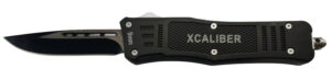 Xcaliber Knife Company 9mm Medium 3.25" OTF Drop Point 440C SS Blade, 4.64" Steel Handle