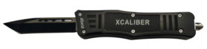 Xcaliber Knife Company 45 ACP 3.25" OTF Tanto Plain Black 440C SS Blade, 4.64" Steel Handle