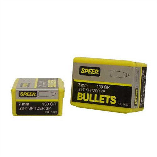 Speer Hot-Cor 7mm (.284) 130 Grain Spitzer Soft Point Rifle Bullet 100/bx - 1623
