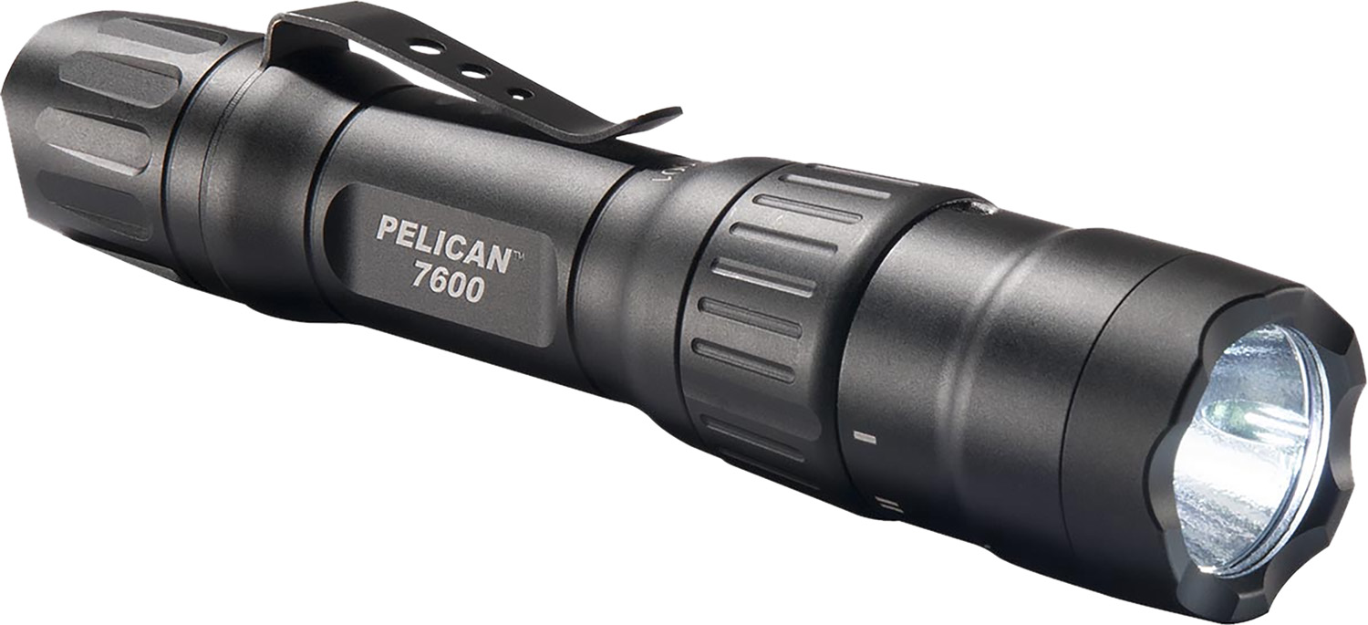 Pelican 7600 Tactical Flashlight Black Anodized 37/479/944 Lumens White/Red/Green LED