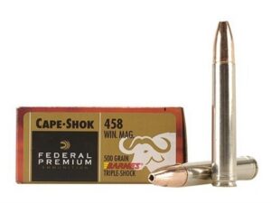 Federal Premium Cape-Shok 458 Win Mag 500gr Barnes Triple Shock 20/bx - P458D
