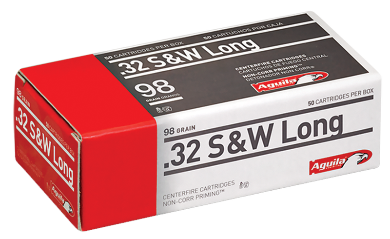Aguila 32 S&W Long Ammo 98 Grain Round Nose Box of 50