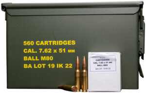 GO IGMAN 7.62X51 M80 (2) 560RD CANS CRATE