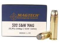Magtech Sport 500 S&W Magnum Ammo 400 Grain Semi-Jacketed Soft Point 20/bx - 500A
