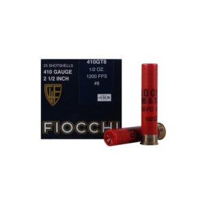 Fiocchi Game & Target 410 Gauge Ammo 2-1/2" 1/2oz. #8 Shot 25/bx - 410GT8