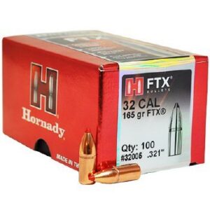 Hornady Rifle Bullets, .32 Caliber, .321, 165 Grain, FTX, 100 Bullets, 32005