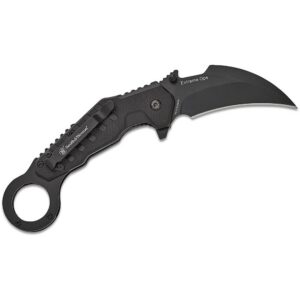 Smith & Wesson Extreme Ops Karambit Assisted Folding Knife 3" Hawkbill Blade Black