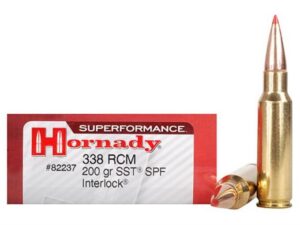 Hornady Superformance Ammo 338 Ruger Compact Magnum (RCM) 200gr Sst - 338 Ruger Compact Magnum 200gr Super Shock Tip 20/Box - 82237