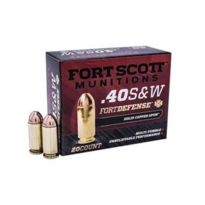 Fort Scott Munitions 40 S&W 125 Grain Centerfire Pistol Ammo, 20 Rounds, 400-125-SCV