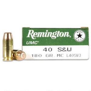 Remington UMC 40 S&W Ammo 180 Grain Full Metal Jacket 50/bx - L40SW3